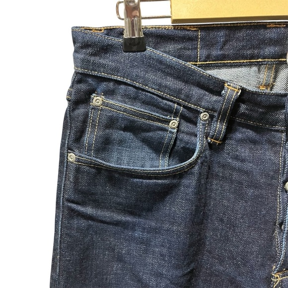 Gustin Men's Raw Dark Wash Straight Jeans 33 - Picture 2 of 13